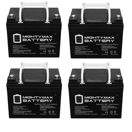 MIGHTY MAX BATTERY 12V 35AH SLA INT Battery Replaces MB857-35 -GT AGM 35AH U1 - 4PK MAX3849004